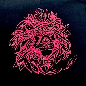 Lion Mandala Glitter Vinyl T